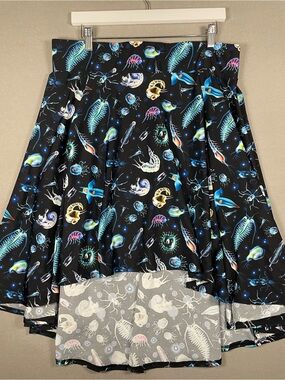 Elhoffer Design Plankton Pond Life Not Sea Moths Skirt XL Science Katie Lynn
